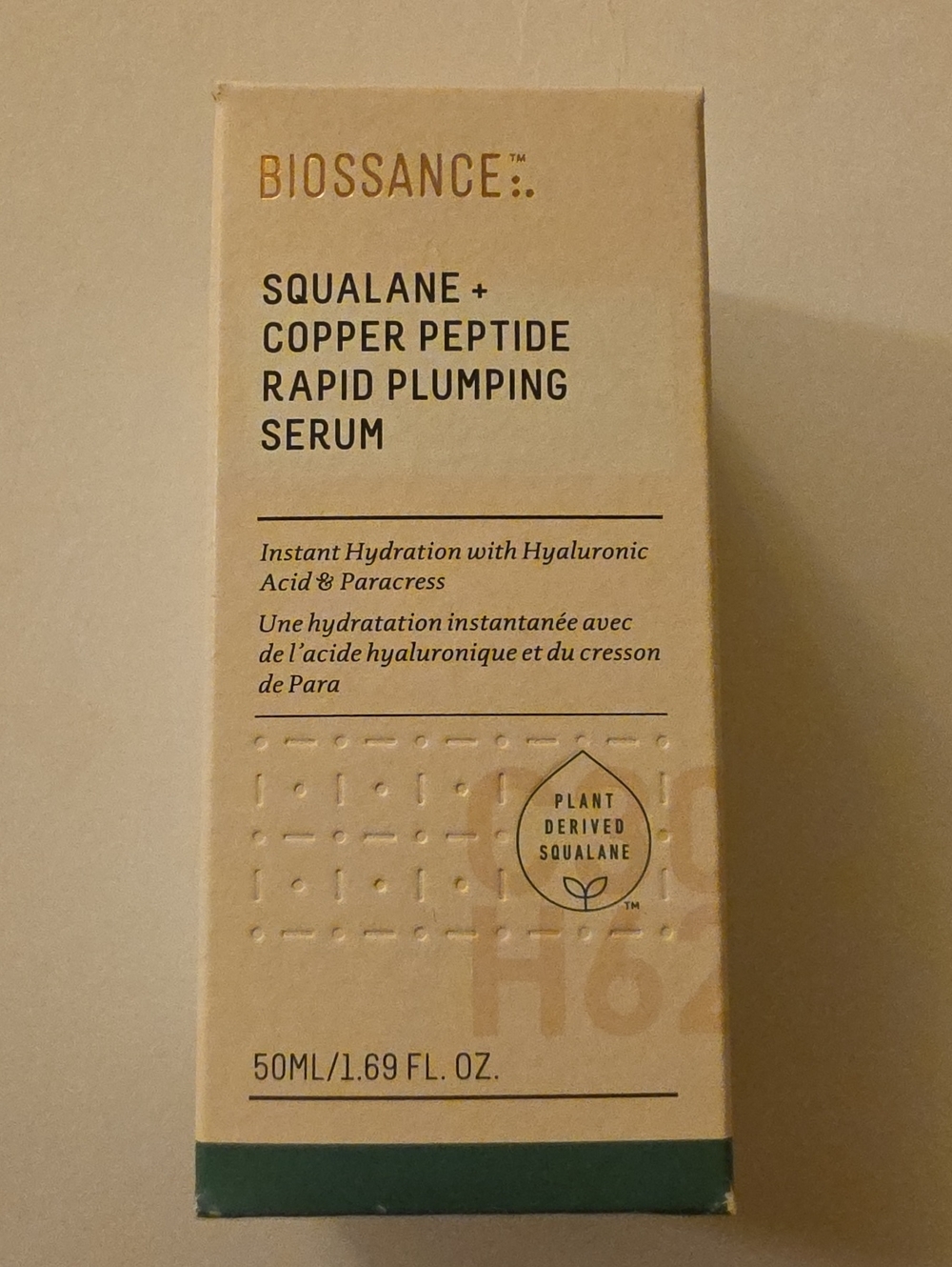 Biossance Squalane + Copper Peptide Rapid Plumping Serum 50ml / 1.69 oz - NIB